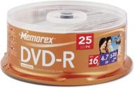 📀 memorex dvd-r 16x 4.7gb 25 pack spindle - high-quality dvds for sale logo