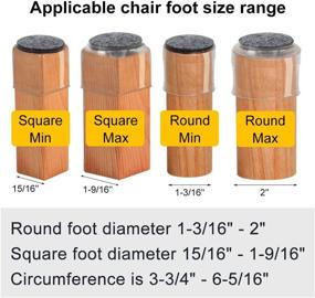 img 3 attached to 🪑 48Pcs Chair Leg Floor Protectors: Felt Bottom Soft Silicone Covers for Scratch Prevention & Noise Reduction - Clear Sliders for Hardwood & Laminate Flooring Protection