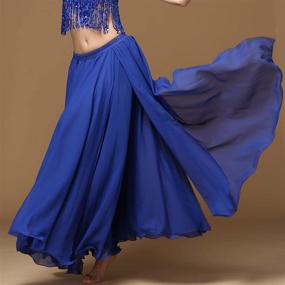 img 2 attached to 🌟 Wuchieal Women's Belly Dance Costume Chiffon Dancing Skirt: Exquisite and Sensual Large Swing Skirt Dress