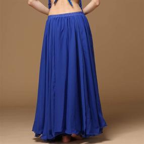 img 1 attached to 🌟 Wuchieal Women's Belly Dance Costume Chiffon Dancing Skirt: Exquisite and Sensual Large Swing Skirt Dress