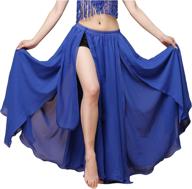 🌟 wuchieal women's belly dance costume chiffon dancing skirt: exquisite and sensual large swing skirt dress логотип