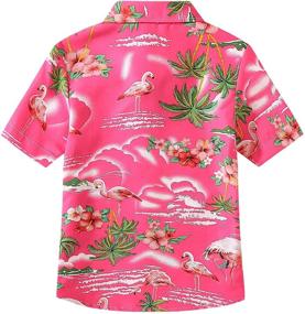 img 3 attached to 👚 SSLR Flamingos Casual Button Hawaiian Girls' Tops, Tees & Blouses: Stylish and Comfortable Clothing for Girls