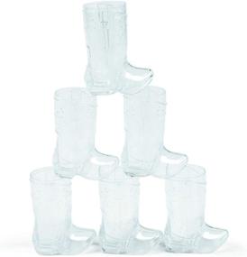 img 1 attached to 🤠 12-Piece Set of Mini Cowboy Boot Shot Glasses - Western Party Supplies, Bachelorette & Bachelor Party Essentials