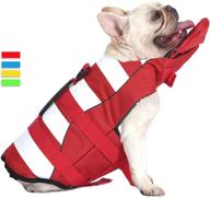 🐶 premium dog life jacket: adjustable pet life vests for water safety with rescue handle - perfect doggy swimsuit for swim, pool, beach, boating логотип