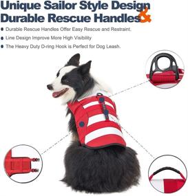 img 1 attached to 🐶 Premium Dog Life Jacket: Adjustable Pet Life Vests for Water Safety with Rescue Handle - Perfect Doggy Swimsuit for Swim, Pool, Beach, Boating