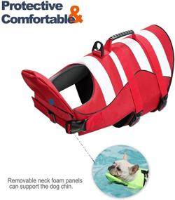 img 3 attached to 🐶 Premium Dog Life Jacket: Adjustable Pet Life Vests for Water Safety with Rescue Handle - Perfect Doggy Swimsuit for Swim, Pool, Beach, Boating