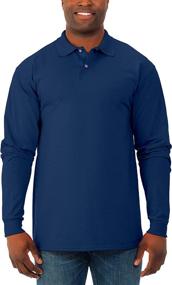 img 4 attached to Jerzees Men's SpotShield Stain Resistant Polo Shirts - Short and Long Sleeve Options