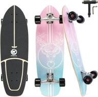 🏄 wheelive surf skateboards - 29 inch complete cruiser skateboard with carving truck and 7 layer canadian maple deck for kids, youth, and adults - ideal for cruising and carving logo