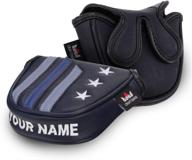 craftsman golf blue strips magnetic closure putter cover - customizable with personalized name stitching logo