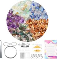 💎 500-piece crystal beads kits for jewelry making: irregular 3-5mm natural stone beads for rings, earrings, necklaces, bracelets - crystals for diy jewelry, includes tutorials and making supplies logo