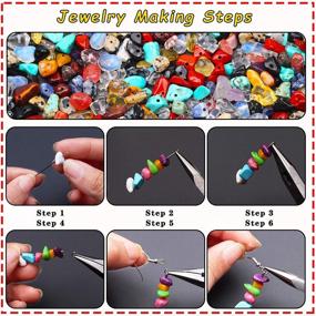 img 1 attached to 💎 500-Piece Crystal Beads Kits for Jewelry Making: Irregular 3-5mm Natural Stone Beads for Rings, Earrings, Necklaces, Bracelets - Crystals for DIY Jewelry, Includes Tutorials and Making Supplies