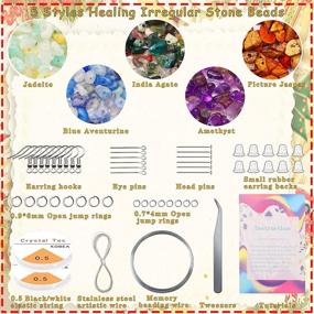 img 3 attached to 💎 500-Piece Crystal Beads Kits for Jewelry Making: Irregular 3-5mm Natural Stone Beads for Rings, Earrings, Necklaces, Bracelets - Crystals for DIY Jewelry, Includes Tutorials and Making Supplies