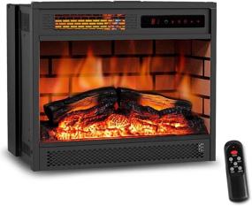 img 4 attached to 🔥 LIFEPLUS 22-inch Electric Fireplace Insert with Infrared Quartz, Remote Control, 12-hour Timer, Log Flame Effect, LED Display, Adjustable Thermostat, Overheat Protection – Perfect for Office and Home
