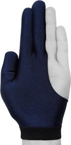 img 2 attached to 🔵 Fortuna Classic Billiard Glove for Left Hand - Blue with Strap