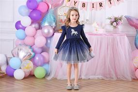 img 1 attached to Winter Dress for Toddler Girls - DXTON Tutu Dresses with Long Sleeves, Ideal Outfits for Ages 2-8T