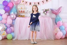 img 3 attached to Winter Dress for Toddler Girls - DXTON Tutu Dresses with Long Sleeves, Ideal Outfits for Ages 2-8T