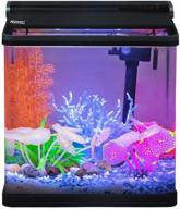 🐠 hygger small betta fish tank with led lighting: 4 gallon desktop aquarium starter kit with lid, filter pump & cartridges - ideal for snail & tropical fish logo