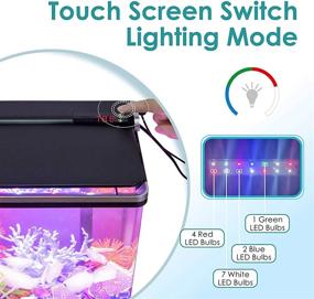 img 1 attached to 🐠 Hygger Small Betta Fish Tank with LED Lighting: 4 Gallon Desktop Aquarium Starter Kit with Lid, Filter Pump & Cartridges - Ideal for Snail & Tropical Fish