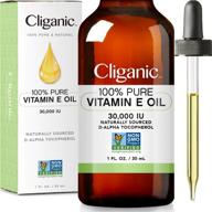 🌿 cliganic pure vitamin oil 1oz: revitalize your skin with this nourishing formula logo