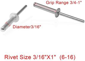 img 3 attached to 100-Pack Aluminum Blind Rivets: High-Quality & Durable Rivets in 100-Pack Bundle