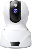 📷 advanced 1080p pet camera with wifi - enhanced home security system for office/baby monitor | 2.4ghz ptz indoor ip wireless dome camera | night vision & two-way audio | cloud service available | white logo