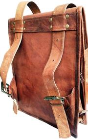 img 2 attached to Convertible Leather Backpack Messenger Briefcase