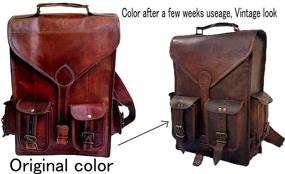 img 1 attached to Convertible Leather Backpack Messenger Briefcase