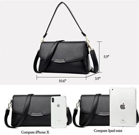 img 1 attached to 👜 Stylish Crossbody Satchel Handbags: Women's Shoulder Purses & Wallets for Satchels