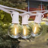 🌟 doratale 50ft g40 outdoor string lights led waterproof: 52 shatterproof led bulbs for white christmas and year-round backyard decoration логотип