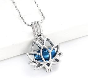 img 2 attached to 🌺 Lotus Flower Cremation Jewelry for Ashes - Pendant Necklace with Mini Keepsake Urn - Memorial Ash Jewelry