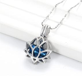 img 1 attached to 🌺 Lotus Flower Cremation Jewelry for Ashes - Pendant Necklace with Mini Keepsake Urn - Memorial Ash Jewelry