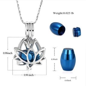 img 3 attached to 🌺 Lotus Flower Cremation Jewelry for Ashes - Pendant Necklace with Mini Keepsake Urn - Memorial Ash Jewelry