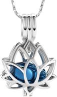 🌺 lotus flower cremation jewelry for ashes - pendant necklace with mini keepsake urn - memorial ash jewelry logo