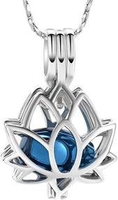 img 4 attached to 🌺 Lotus Flower Cremation Jewelry for Ashes - Pendant Necklace with Mini Keepsake Urn - Memorial Ash Jewelry