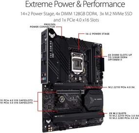 img 2 attached to 💥 ASUS TUF Gaming Z590-Plus: Игровая материнская плата ATX LGA 1200 с PCIe 4.0, 3xM.2 / NVMe SSD, 14+2 энергетическими этапами, USB 3.2 Тип-C, 2.5Гб LAN, Thunderbolt 4, Aura RGB подсветкой.