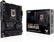 💥 asus tuf gaming z590-plus: игровая материнская плата atx lga 1200 с pcie 4.0, 3xm.2 / nvme ssd, 14+2 энергетическими этапами, usb 3.2 тип-c, 2.5гб lan, thunderbolt 4, aura rgb подсветкой. логотип