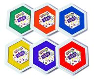 🎨 colorations classic primary colors jumbo washable stamp pads - pack of 6 (6"l x 7"w) logo