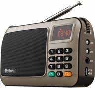 gold rolton w405 fm radio speaker music player with led display - portable mini tf card for pc, ipod, phone logo