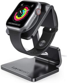 img 4 attached to 📱 Lamicall Стенд: Премиум стояк для зарядки Apple Watch - Совместим с Apple Watch Series 7/SE/6/5/4/3/2/1 - 44 мм/42 мм/40 мм/38 мм - Черный.