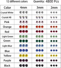 img 2 attached to 💎 Dorhui Gemstones: Sparkling Flatback Rhinestones for Stunning Crystal Sewing Projects