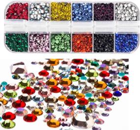 img 4 attached to 💎 Dorhui Gemstones: Sparkling Flatback Rhinestones for Stunning Crystal Sewing Projects