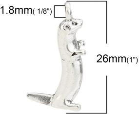 img 2 attached to 🦦 Adorable 3D Animal Charms: 10 Pack for DIY Jewelry, Crafts, or Bracelets (River/Sea Otter) - 3/4 Inch