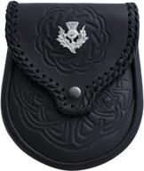 👌 stylish and reliable: cloud kilt black leather sporran – ultimate men's accessory logo