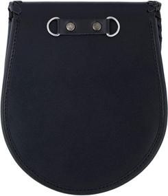 img 3 attached to 👌 Stylish and Reliable: CLOUD KILT Black Leather Sporran – Ultimate Men's Accessory