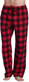 img 4 attached to CYZ Cotton Flannel Pajama Pants BlackRedGingham M Men's Clothing and Sleep & Lounge