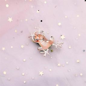 img 1 attached to 🐸 HOLLP Frog Rhinestone Brooch Pins for Women Girls, Natural Insect Animal Lovely Pins - Ideal Frog Lover Gift