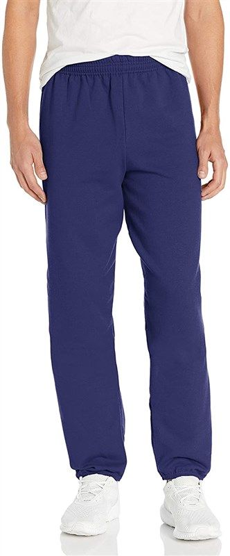 hanes ecosmart fleece sweatpant black logo