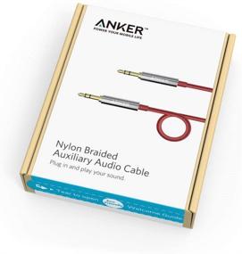 img 1 attached to 🔴 Аудиокабель Anker 3.5 мм из нейлона (4 фута / 1.2 м) - красный