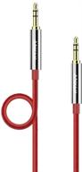 🔴 anker 3.5mm nylon braided auxiliary audio cable (4ft / 1.2m) - red logo