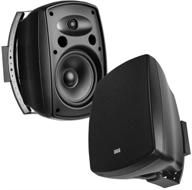 🔊 osd audio ap850 8” surface mount indoor/outdoor patio speaker pair - black - enhanced stereo performance logo